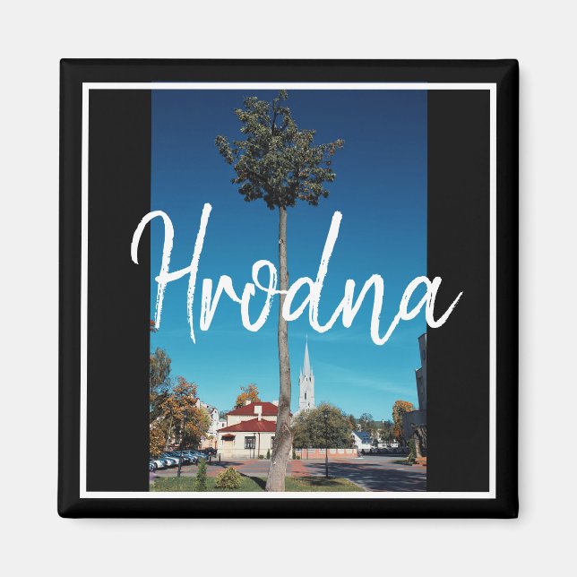 Belarus Hrodna Architecture Tractor Magnet (Front)