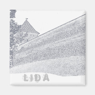 Belarus Lida Cityscape City Castle Architecture Magnet
