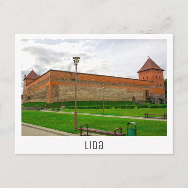 Belarus Lida Cityscape City Castle Architecture Postcard (Front)