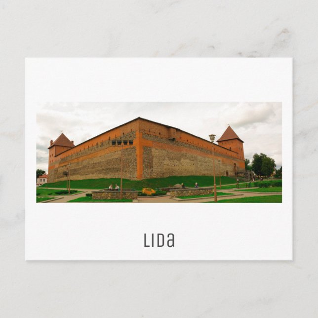 Belarus Lida Cityscape City Castle Architecture Postcard (Front)