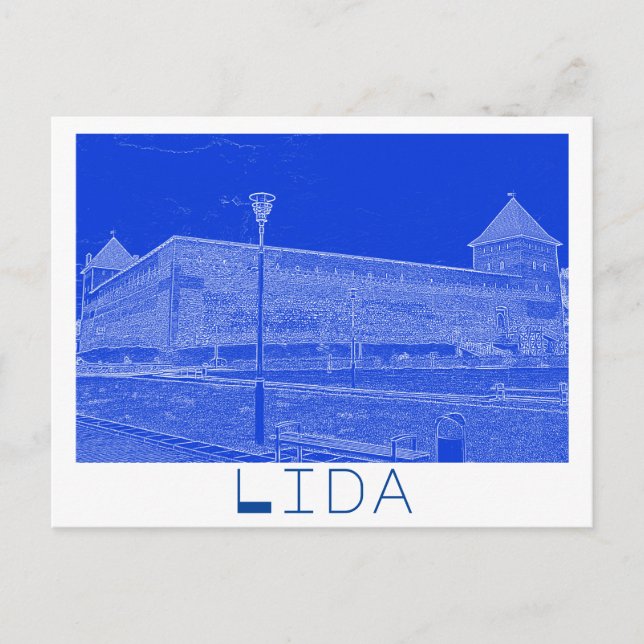 Belarus Lida Cityscape City Castle Architecture  Postcard (Front)