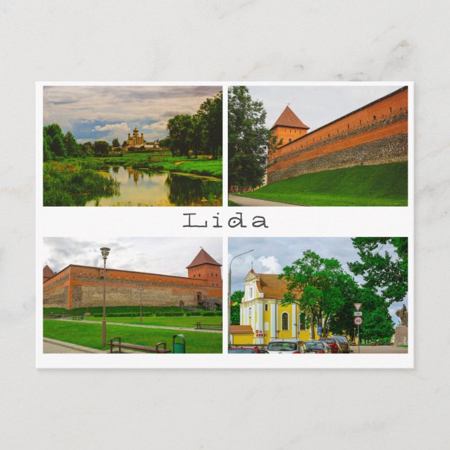 Belarus Lida Cityscape City Street Architecture Postcard (Front)