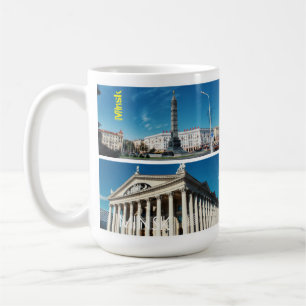 Belarus Minsk Architecture Cityscape Collage Coffee Mug