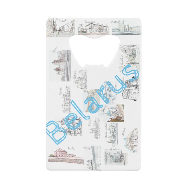 Belarus Minsk Brest Architecture Bottle Opener (Front)