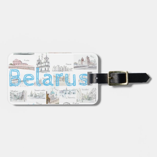 Belarus Minsk Brest Architecture Luggage Tag (Front Horizontal)