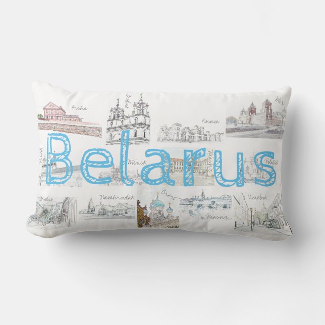 Belarus Minsk Brest Architecture Pillow Cushion (Front)