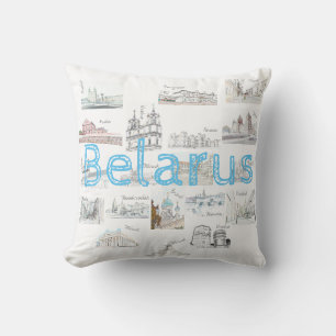 Belarus Minsk Brest Architecture Pillow Cushion