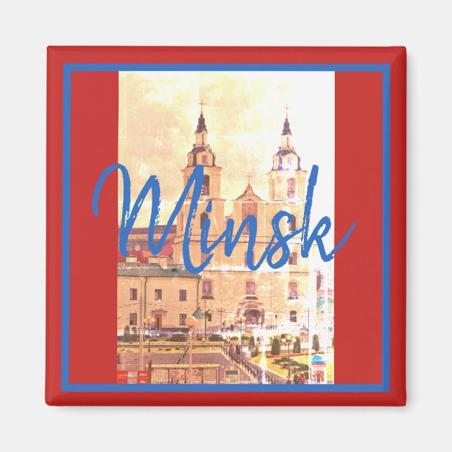 Belarus Minsk City Architecture Magnet (Front)