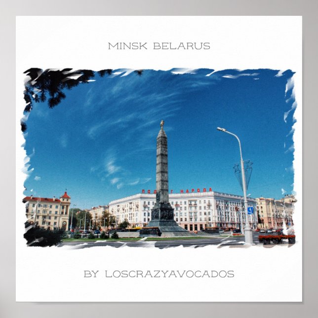 Belarus Minsk City Architecture Nature Poster (Front)