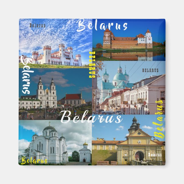 Belarus Minsk Grodno Mir Architecture Magnet (Front)