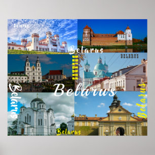 Belarus Minsk Grodno Mir Castle Architecture Poster