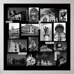Belarus Minsk Grodno Pinsk Brest Architecture Poster
