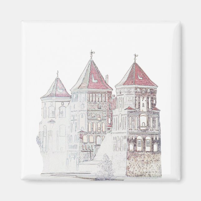 Belarus Mir Castle Architecture Magnet (Front)