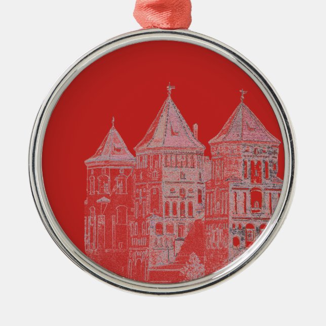 Belarus Mir Castle Architecture Metal Ornament (Front)