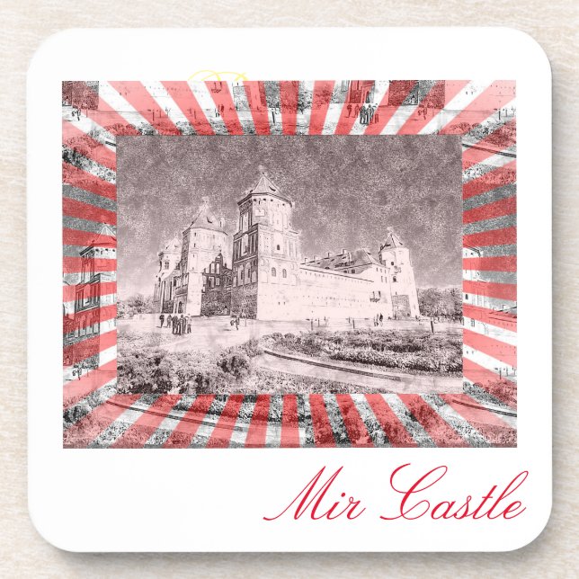 Belarus Mir Castle Architecture Nature Coaster (Front)