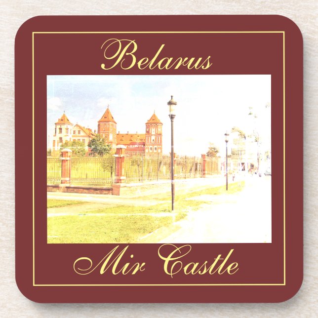 Belarus Mir Castle Architecture Nature Coaster (Front)