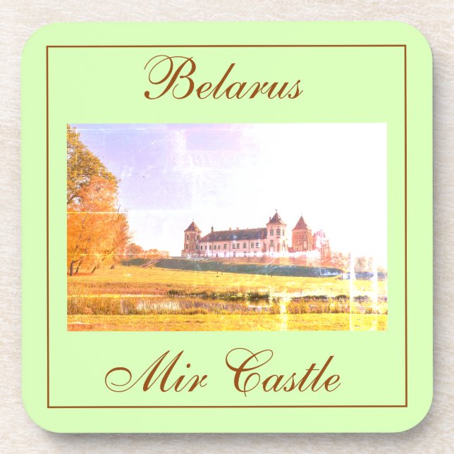Belarus Mir Castle Architecture Nature Coaster (Front)