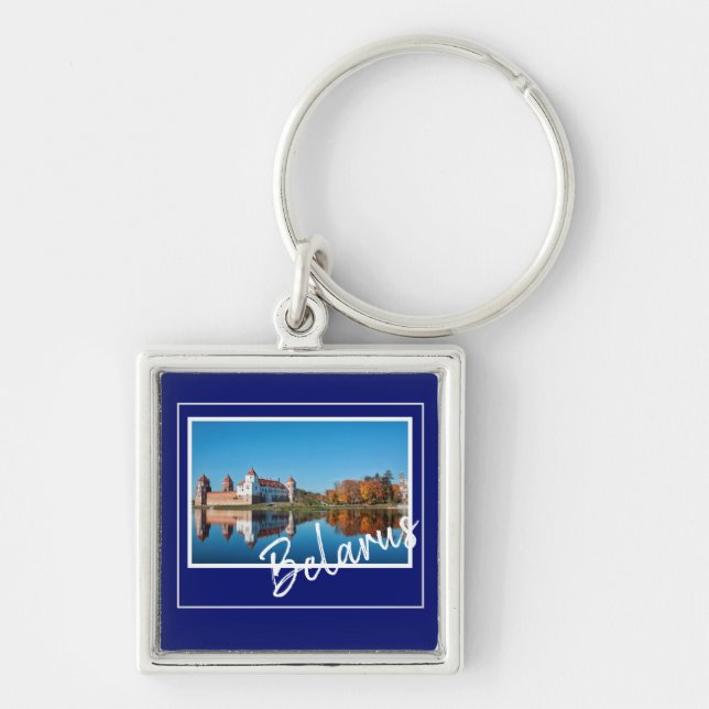 Belarus Mir Castle Architecture Nature Keychain (Front)