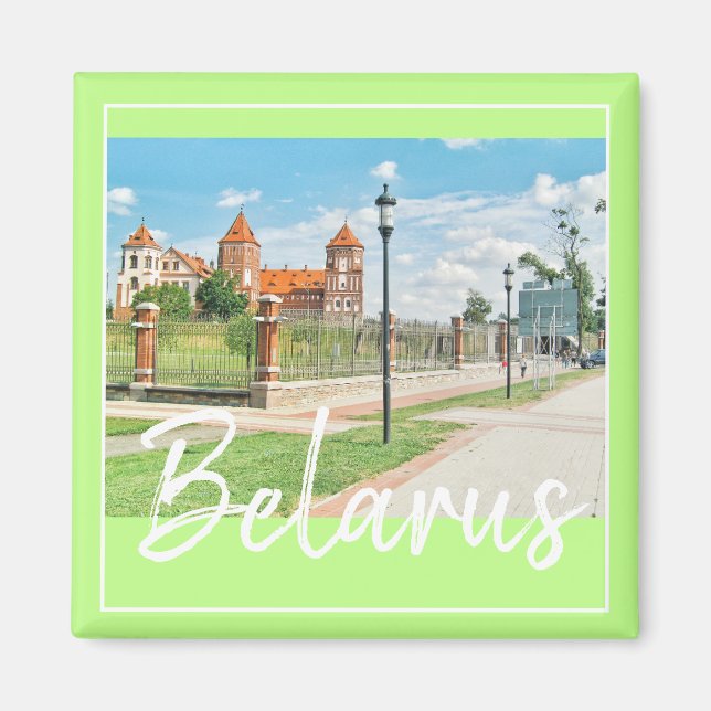 Belarus Mir Castle Architecture Nature Magnet (Front)