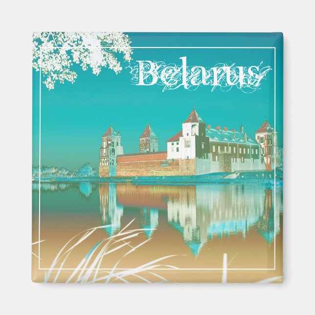 Belarus Mir Castle Architecture Nature Magnet (Front)