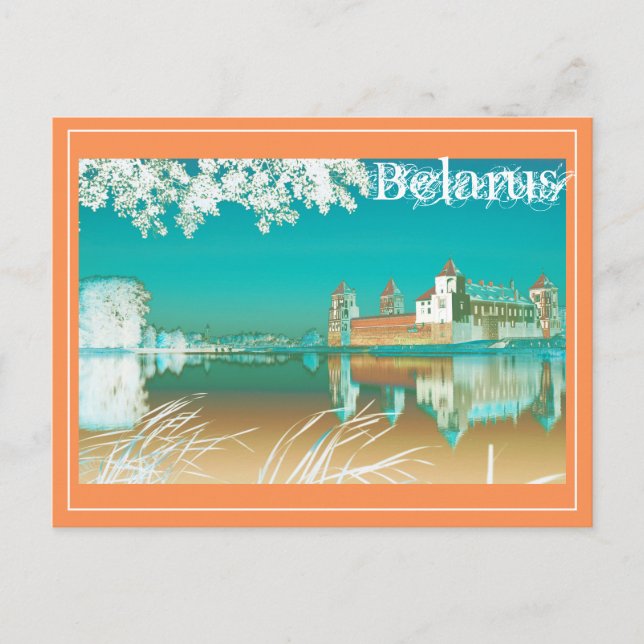 Belarus Mir Castle Architecture Nature Postcard (Front)