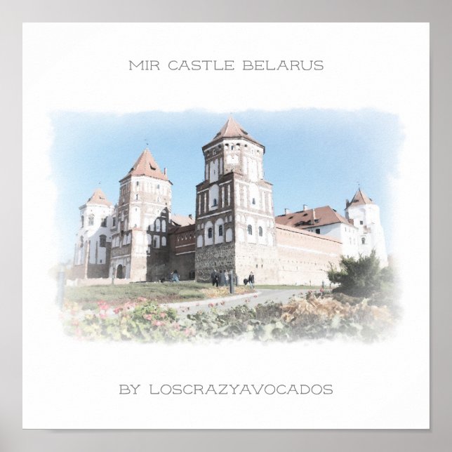 Belarus Mir Castle Architecture Nature Poster (Front)