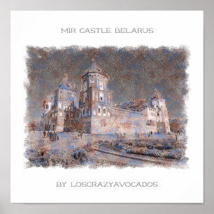 Belarus Mir Castle Architecture Nature Poster