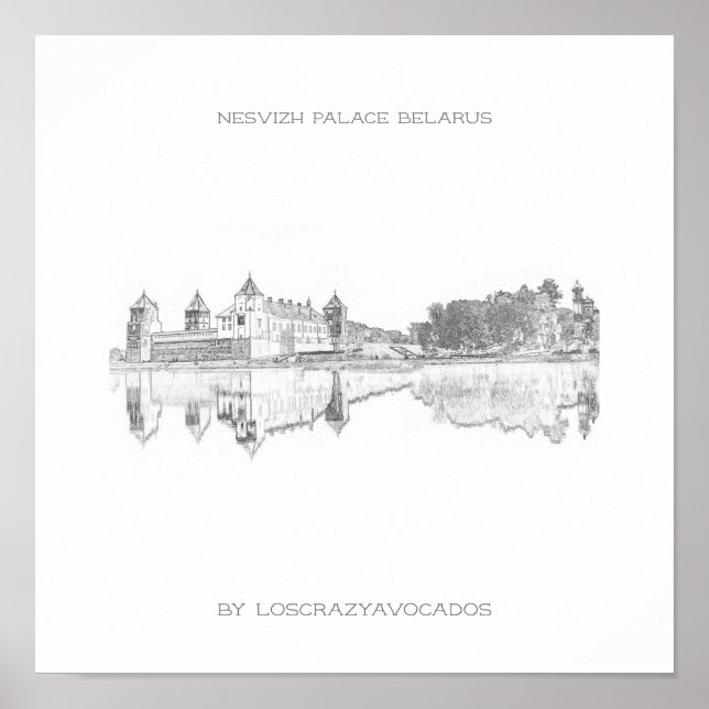 Belarus Mir Castle Architecture Nature Poster (Front)