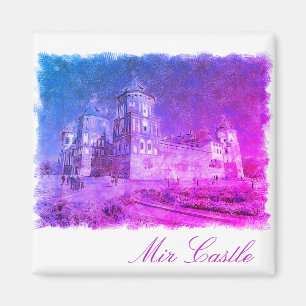 Belarus Mir Castle Architecture Painting Magnet