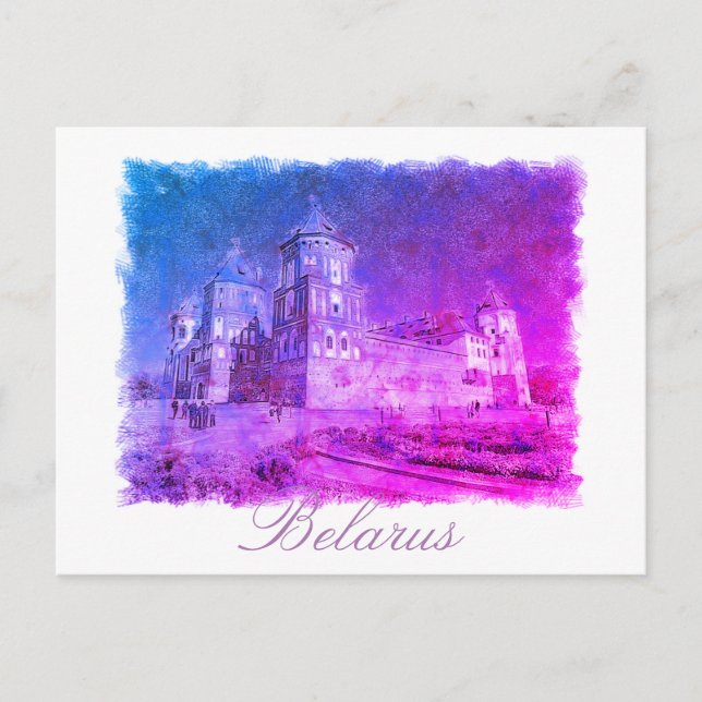 Belarus Mir Castle Architecture Postcard (Front)