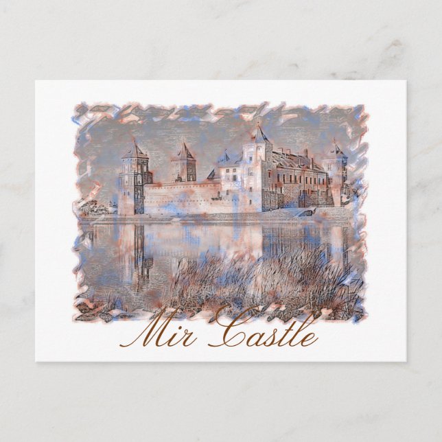 Belarus Mir Castle Architecture Postcard (Front)