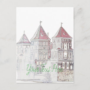 Belarus Mir Castle Architecture Postcard