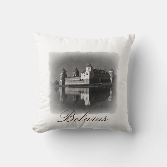 Belarus Mir Castle Architecture Throw Pillow (Front)