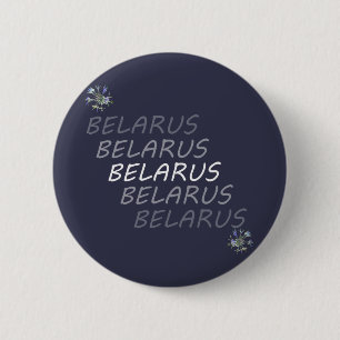Belarus National Corn Flower 6 Cm Round Badge