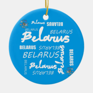 Belarus National Corn Flower Ceramic Ornament