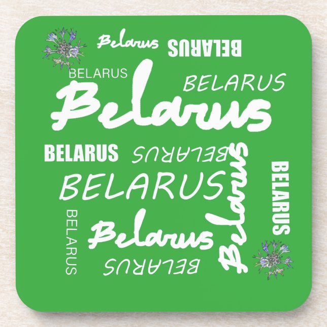 Belarus National Corn Flower Coaster (Front)