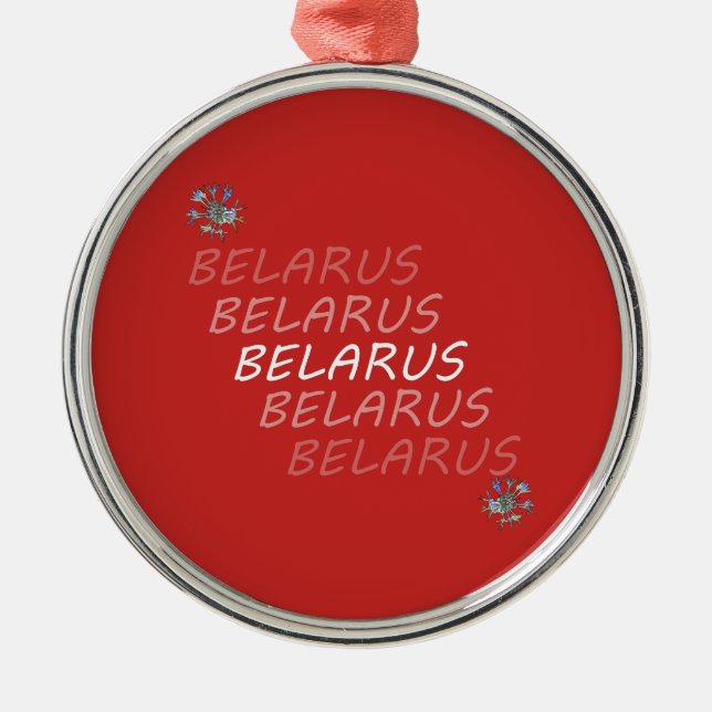 Belarus National Corn Flower Metal Ornament (Front)