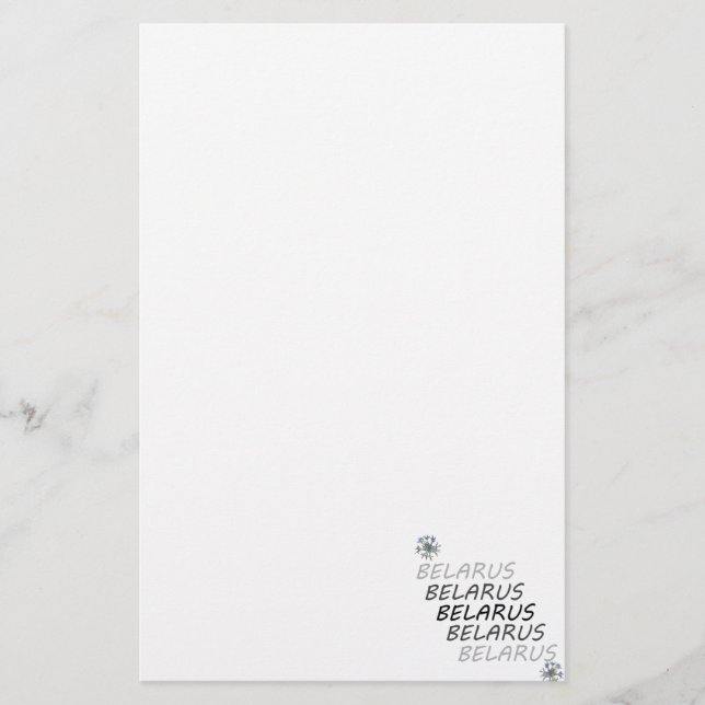 Belarus National Corn Flower Stationery (Front)
