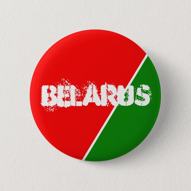 Belarus National Flag Colours 6 Cm Round Badge (Front)