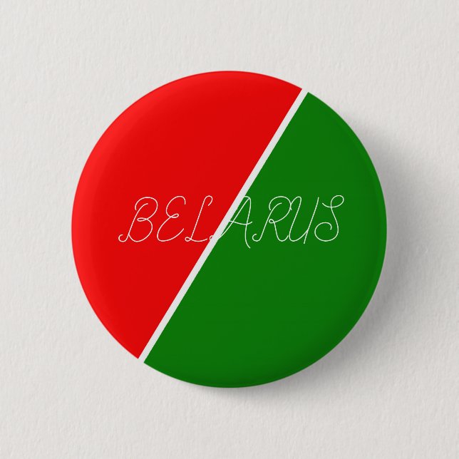 Belarus National Flag Colours 6 Cm Round Badge (Front)