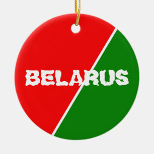 Belarus National Flag Colours Ceramic Ornament