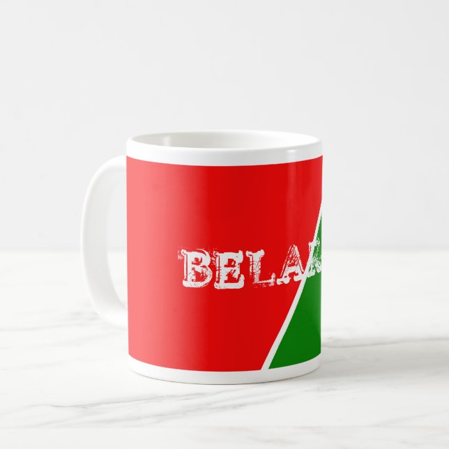 Belarus National Flag Colours Coffee Mug (Front Left)
