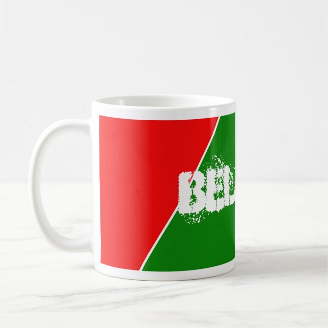 Belarus National Flag Colours Coffee Mug (Left)
