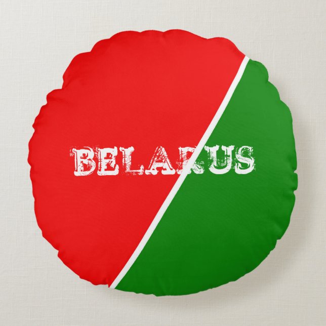 Belarus National Flag Colours Round Cushion (Front)