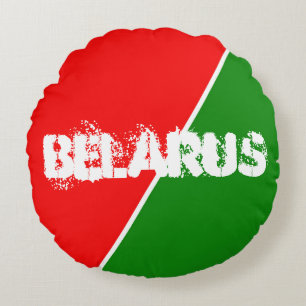 Belarus National Flag Colours Round Cushion