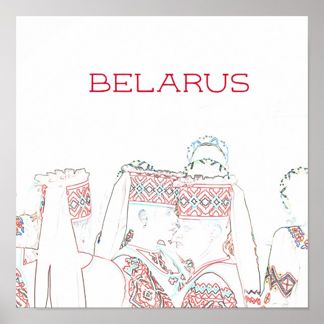 Belarus National Outfit Sketch Poster (Front)