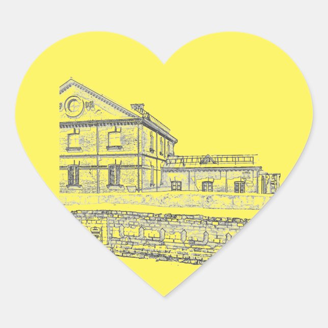 Belarus Orsha Architecture Heart Sticker (Front)
