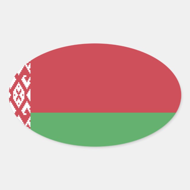 Belarus Oval Sticker (Front)