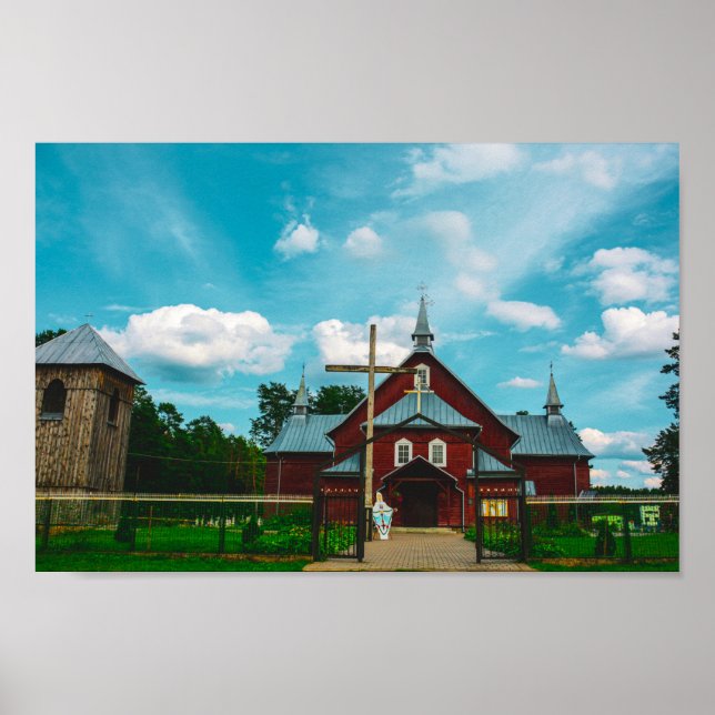Belarus Porechye Parecca Architecture Catholic  Poster (Front)