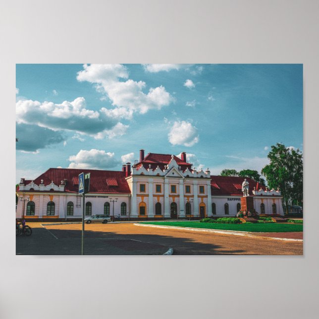 Belarus Porechye Parecca Architecture Station Poster (Front)